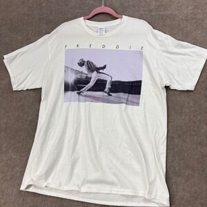 Freddie Mercury Queen T-Shirt White XL Extra Large‎ Concert Music Band Tee